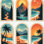 Mountains & Beaches - Sticker Sheet v13